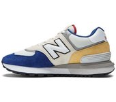 Leten Authentic  NB 574 Grey White Blue Yellow / Dark Gray Men Women Sneakers Work shoes