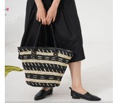 New Handmade Woven Bag, Grass Woven Bag, Women's Large Capacity Tote Bag, Beach Vacation Bag, Commuting Shoulder Bag