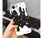 For Oppo A96 4G Cases 6.59 inch Liquid Silicone Matte Candy Phone Cases Cover Oppo A96 5G CPH2333 A 96 Flower Girl Bear Painting