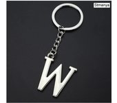 DIY A-Z Letters key Chain Car Men Metal Keychain Ring Women Car Key Ring Simple Silver Color Letter Name Key chain Party Gift