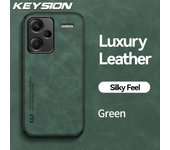 KEYSION Luxury Retro Leather Case for Redmi Note 13 Pro 5G Soft Silicone Shockproof Phone Back Cover for Redmi Note 13 Pro+ 5G