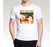 Best Cat Dad Ever Summer Men's T Shirt Cotton Short Sleeve Fashion Cute Streetwear Animal Cats Male Tops Casual Tshirt