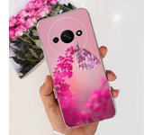 For Funda Xiaomi Redmi A3 Case 2024 Fashion Flower Transparent Silicone Soft TPU Phone Case For Xiomi Redmi A3 RedmiA3 4G Covers