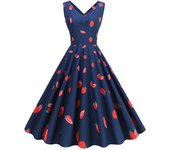 2025 Spring/Summer New Fresh Light Blue  Printed for Girls Party Dress