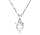 Eudora 925 Sterling Silver Birthstone Heart Zircon Necklace March Sept Dec Colorful Zircon Pendant Simple Jewelry For Women Gift