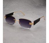 Gafas de sol gruesas de alto valor gafas de sol faciales cuadradas de metal para hombres y mujeres moda tendencia anti ultravioleta