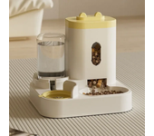 Comedero automático para gatos y perros, cuenco de comida con fuente de agua, plato de soporte elevado de gran capacidad