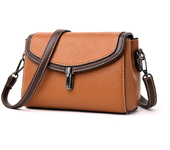 Bolso de hombro de cuero PU para mujer, bandolera de gran capacidad con solapa pura, Simple, a la moda, Color sólido