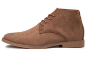 British Style Brown Men’s Suede Leather Boots Comfort Chelsea Boots Men Lace-Up Pointed Ankle Boots For Men botas para hombre