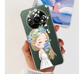 For Funda Xiaomi Redmi A3 Case 2024 Fashion Flower Transparent Silicone Soft TPU Phone Case For Xiomi Redmi A3 RedmiA3 4G Covers