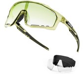 Gafas de Ciclismo Polarizadas Hombre Gafas MTB Mujer Gafas Bicicleta Montaña Gafas Bici con 3 Lentes Intercambiables TR90 Gafas Ciclista Protección UV 400 Gafas de Sol Deportivas Running K76
