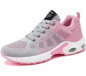 Zapatos casuales para mujer, zapatillas ligeras con cordones y colchón