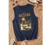 Rock Hip Hop Print Women's Tank Top Summer Street Fashion Women's Crew Neck Tank Top Everyday Casual Women's Sleeveless T-shirt