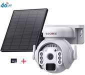 Camara de vigilancia exterior solar WIFI inteligente solar HD 360 grados alarma 4G vigilancia