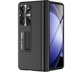 Magnetic Bracket For Samsung Galaxy Z Fold 5 Case Genuine Leather Hinge Protection Film Screen Cover
