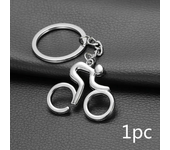 1pcs Sport Man Keychain Metal Bicycle Bike Cycling Riding Keyring  Key Chains Hanging Accessories