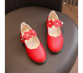 2024 Autumn New Children Leather Shoes for Girls Fashion UK Style Soft Comfortable Casual Performance Chic Sweet Versatile Shoes