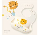 Baby waterproof silicone bib, soft, golden, constellation, gold-plated, cartoon, wearable, cute, nutritious