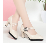 2025 primavera y otoño nuevos zapatos individuales de tacón alto zapatos de cuero pequeños zapatos de pasarela zapatos de boda de novia de baile para mujer