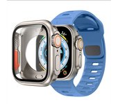 Case+Strap For Apple Watch Band 45mm 44mm 41mm 42 40mm Smart Silicone Bracelet Iwatch Series 3 4 5 6 Se 7 8 Change To Ultra Case