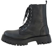 Cremallera lateral para hombre, piel de vaca para hombre, botas cortas de suela gruesa, zapatos de cuero de caña alta