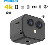 Mini WiFi IP Camera D3 HD 4K Wireless Security Surveillance Dual Cam Night Vision for Smart Home Sports Monitor Built-in Battery