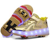 Patines De 4 Ruedas Con Luzkids Girls Light up Flashing With Led Kick Roller Skate Shoes for Kids