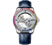 AILANG-reloj mecánico automático para hombres, resistente al agua, luminoso, doble cara calado y fondo transparente, negocios