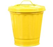 Mini cubo de basura de escritorio, pequeño cubo de basura portátil de hierro galvanizado, duradero, hogar