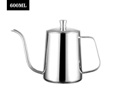 Hervidor de goteo de 350ml y 600ml, tetera de café con revestimiento antiadherente, hervidor de goteo de acero inoxidable de calidad alimentaria, cuello de cisne, boca fina
