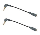 2X Replacement SC3 Microphone Cable for Rode 3.5mm TRRS Male to Female TRS Adapter Microphone Accessories, SC3 Black
