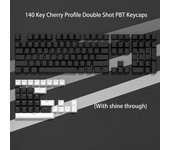 189 PBT Double-Shot Black Grey ISA Profile Keycaps Key Cap For MX Switches Womier Gk61 Anne Pro 2 Nical Gaming Keyboard