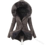 Abrigos cálidos con capucha para mujer, Ropa de mujer de moda chaquetas casuales de moda, abrigo femenino, Otoño e Invierno