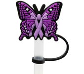 Silicone Straw Plug Cute Splash Proof Cartoon Butterfly Drinking Dustproof Cap Airtight Reusable Straw Topper Cup Accessories
