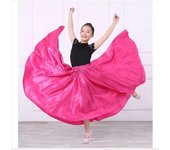 Girl satin skirt, belly dance 360 degree skirt