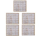 Glitter Epoxy Resin Filler English Letters Gold&silver Number Sticker Epoxy filling sticker Labels Stickers Alphabet Sticker