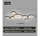 Circel Rings Modern Ceiling chandelier lights Bedroom Living room decoration indoor lighting led chandelier lighting Fixtures