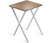 Mesa Auxiliar Plegable | 34 x 40 x 50cm | Mesa Terraza Plegable | Madera y Metal Mesa+Plegable