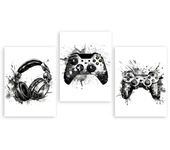 Graffiti Game Controller Prints Poster Headphones Gaming Decorative Canvas Painting Boy Bedroom Gamer Room Wall Art Decor