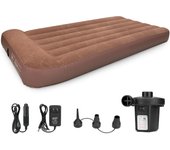 BP200 Colchón Hinchable 190 * 99 * 20CM con Bomba de Aire, Cama Hinchable para 2 Personas (Gris)