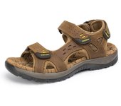 Nueva moda, zapatos de ocio de verano para hombre, sandalias de playa, sandalias de cuero genuino de alta calidad, sandalias suaves de talla grande para hombre, talla 38-48