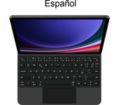 AJIUYU Funda con Teclado Español Ñ para Samsung Galaxy Tab S7 S8 S9 11"/S9 FE 10.9" S9FE 2023 Magnética Teclado Retroiluminado
