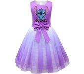 Disfraz de Lilo Stitch para niñas, vestido plisado de dibujos animados, falda de princesa, regalos de fiesta