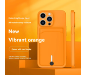 Funda para teléfono móvil con ranura para tarjetas para iphone 16, 15, 14, 13, 12, 11 pro max mini plus, funda de silicona suave