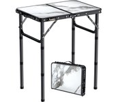 Anbte Plegable Camping 60x40x25.4/49/67cm Ajustable Altura Mesas  Acampada Portátil Playa Aluminio Impermeable Negro para Terraza Playa Exterior BBQ