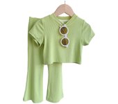 Children's Fashion Shirt and Pants Solid Color Slim Fit Shirt with Pants Set for Kids Summer Party Wear