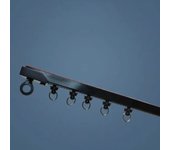 Strong Self Adhesive Curtain Track Without Punching Silent Sliding Track Side Mounted Top Mounted Pulley Track Door Curtain