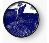 Reloj De Pared 25cm Las brillantes luces azules del mar=7601