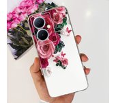 For Vivo V29 Lite 5G Case Global Version Women Fashion Pink Beach Eiffel Tower Pattern Fundas For Vivo V29Lite v 29 Soft Clear