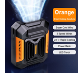 Miniventilador portátil con Clip para la cintura, ventilador colgante para el cuello, recargable por USB, pequeño, para acampar al aire libre, con Banco de energía y luz LED